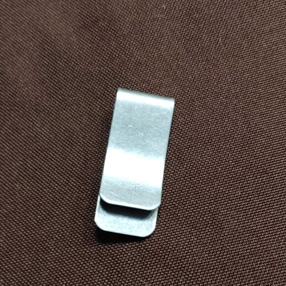 Sterling Silver And Turquoise Navajo Bear Paw Money Clip - Picture 2 of 5